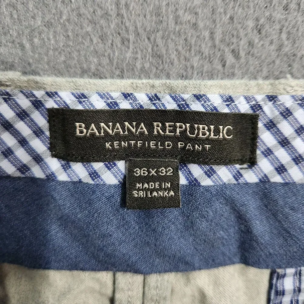 Banana Republic Dress Pants Men 36X32 (37X31) Gray Kentfield Straight Leg